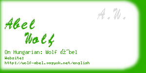 abel wolf business card